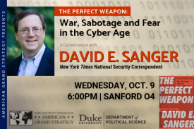 AGS Presents: David E. Sanger - Oct. 9 - 6:00pm - Sanford 04